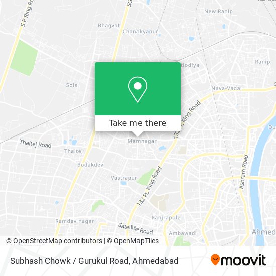 Subhash Chowk / Gurukul Road map