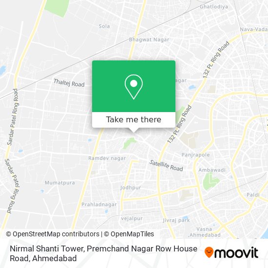 Nirmal Shanti Tower, Premchand Nagar Row House Road map