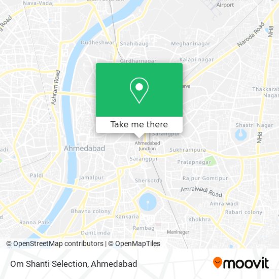 Om Shanti Selection map