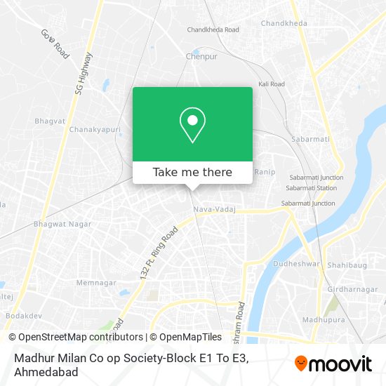Madhur Milan Co op Society-Block E1 To E3 map
