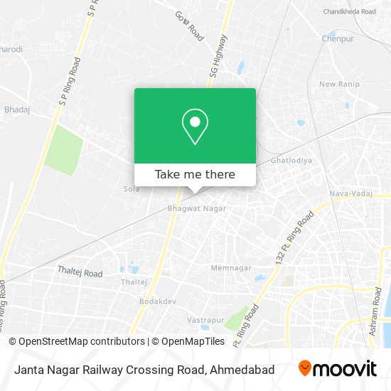 Janta Nagar Railway Crossing Road map