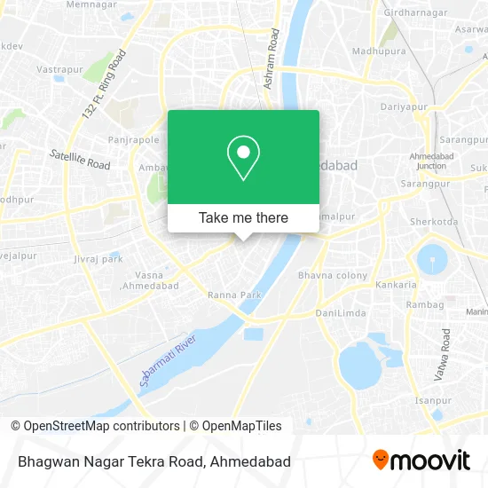 Bhagwan Nagar Tekra Road map