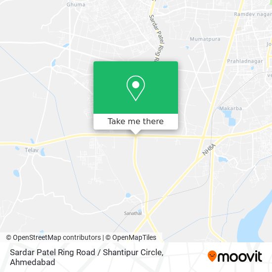 Sardar Patel Ring Road / Shantipur Circle map