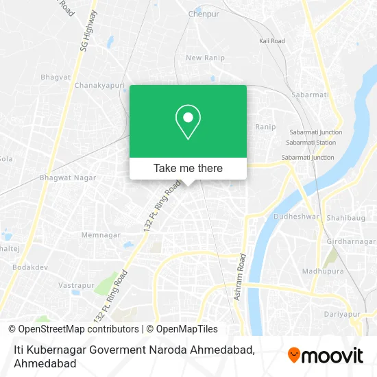 Iti Kubernagar Goverment Naroda Ahmedabad map