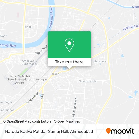 Naroda Kadva Patidar Samaj Hall map