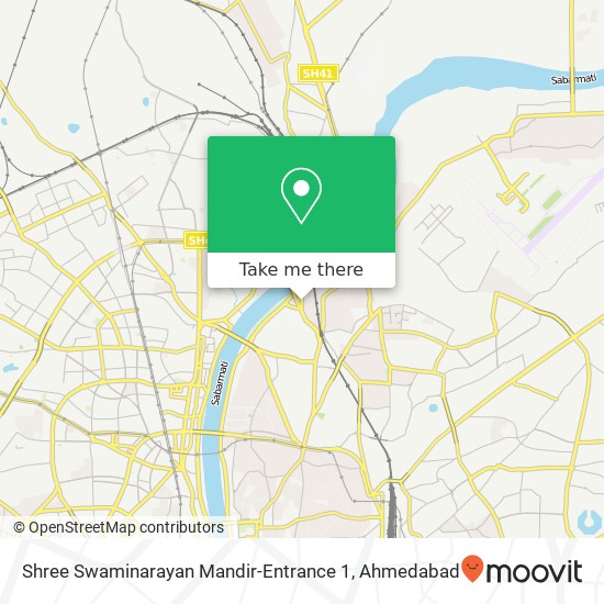 Shree Swaminarayan Mandir-Entrance 1 map