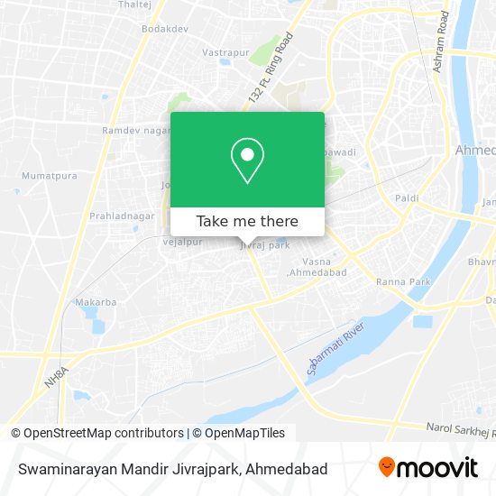 Swaminarayan Mandir Jivrajpark map