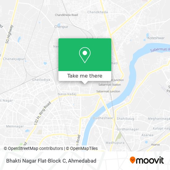Bhakti Nagar Flat-Block C map
