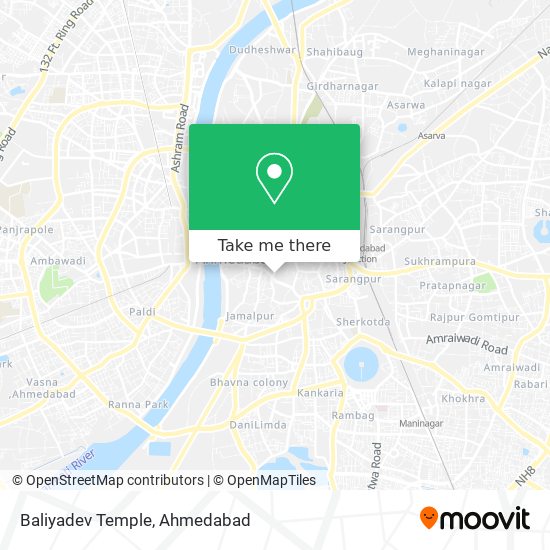 Baliyadev Temple map