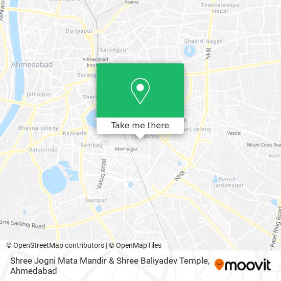 Shree Jogni Mata Mandir & Shree Baliyadev Temple map