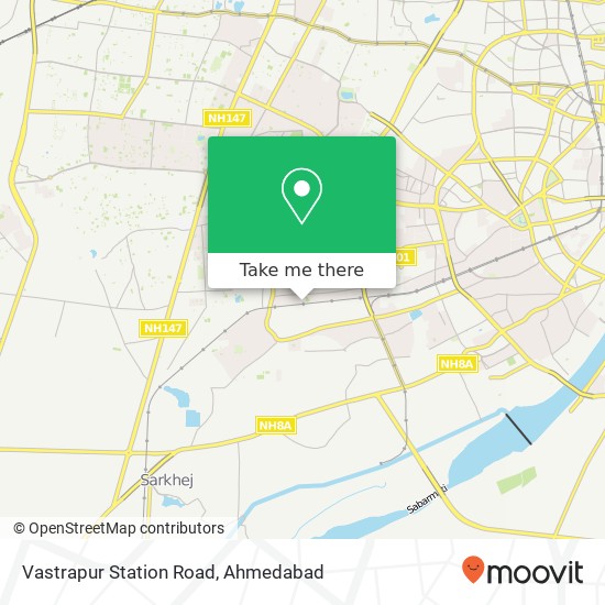 Vastrapur Station Road map