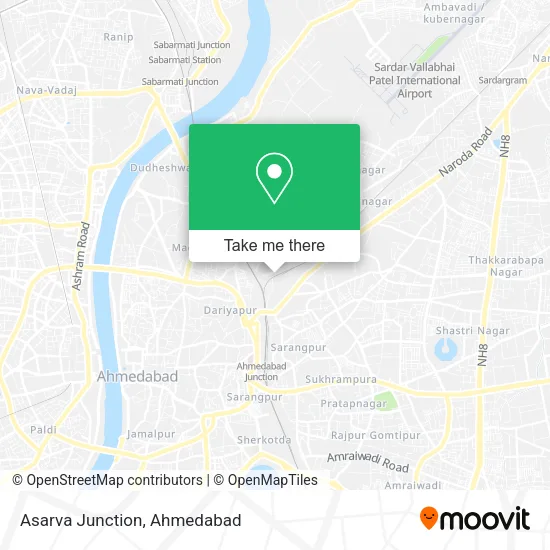 Asarva Junction map