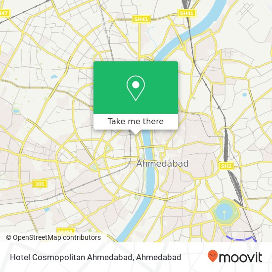 Hotel Cosmopolitan Ahmedabad map