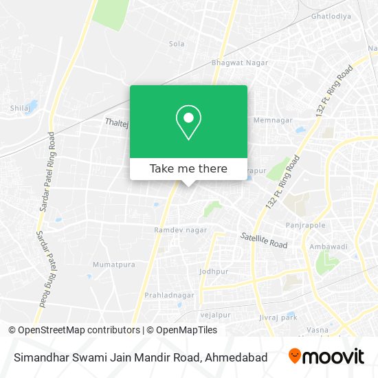 Simandhar Swami Jain Mandir Road map