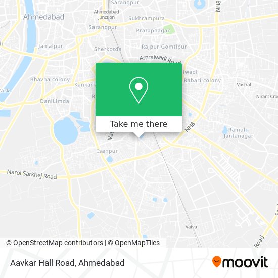 Aavkar Hall Road map