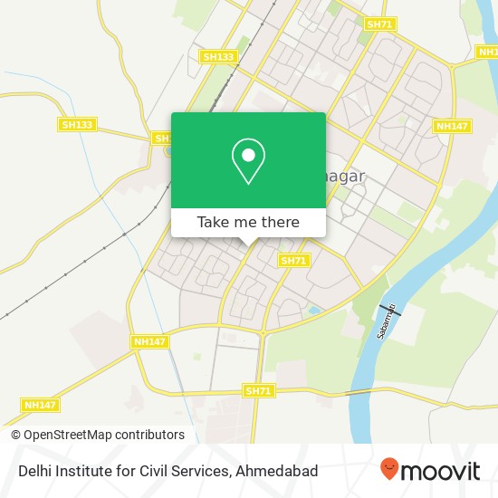 Delhi Institute for Civil Services map