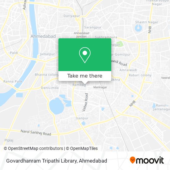 Govardhanram Tripathi Library map