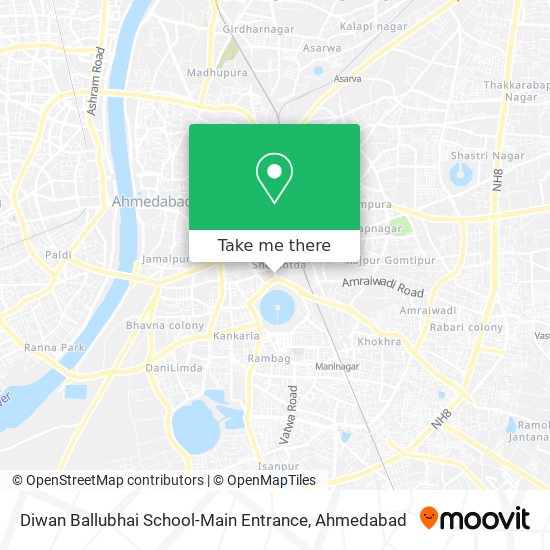 Diwan Ballubhai School-Main Entrance map