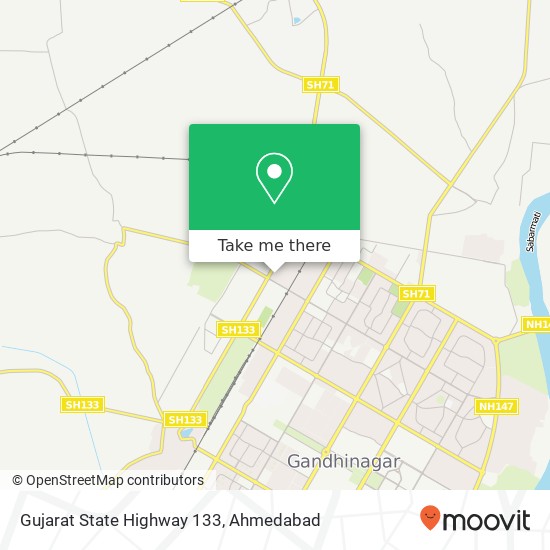 Gujarat State Highway 133 map