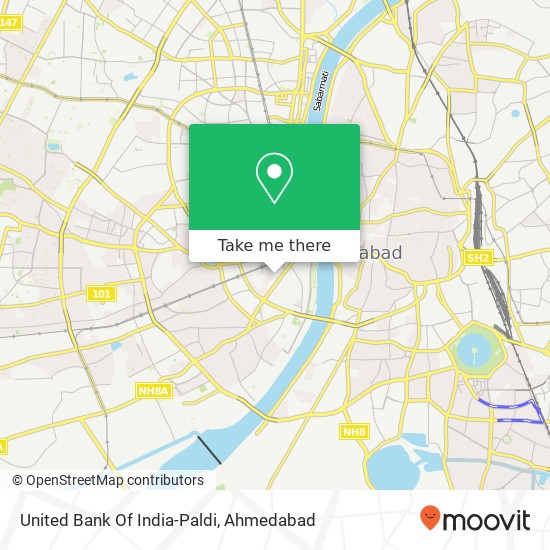 United Bank Of India-Paldi map