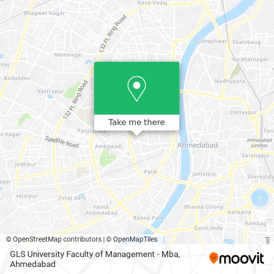 GLS University Faculty of Management - Mba map