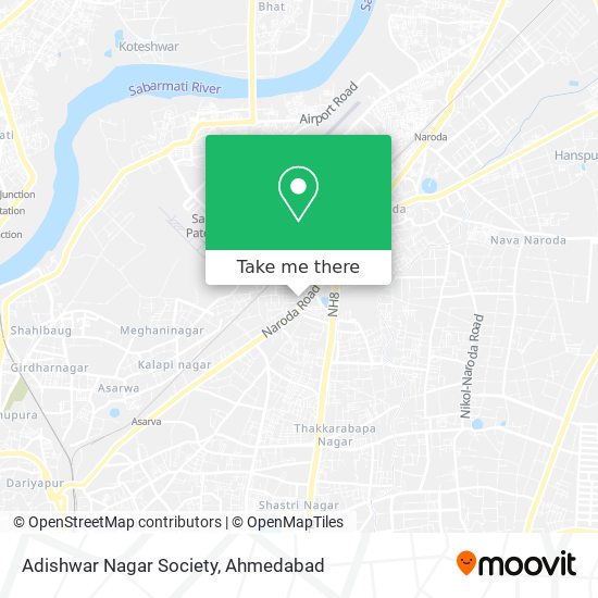 Adishwar Nagar Society map