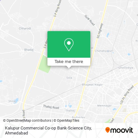 Kalupur Commercial Co-op Bank-Science City map