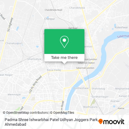 Padma Shree Ishwarbhai Patel Udhyan Joggers Park map