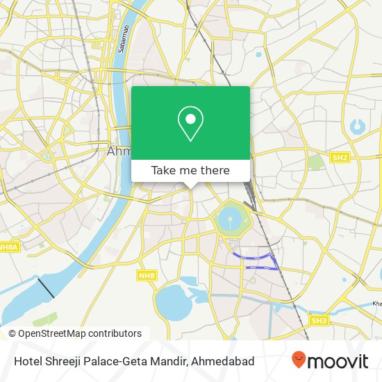 Hotel Shreeji Palace-Geta Mandir map