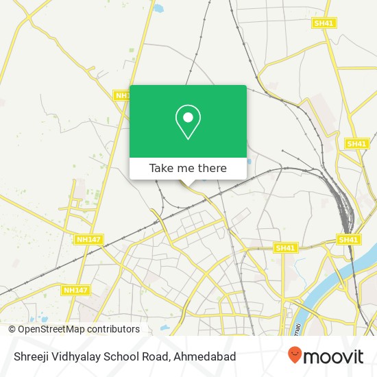 Shreeji Vidhyalay School Road map