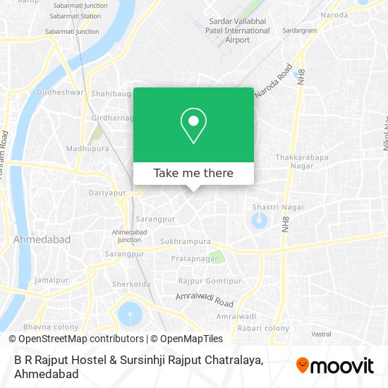 B R Rajput Hostel & Sursinhji Rajput Chatralaya map