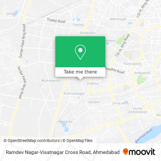 Ramdev Nagar-Visatnagar Cross Road map