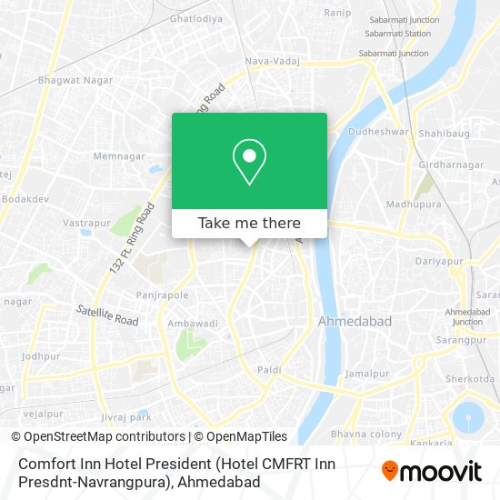Comfort Inn Hotel President (Hotel CMFRT Inn Presdnt-Navrangpura) map