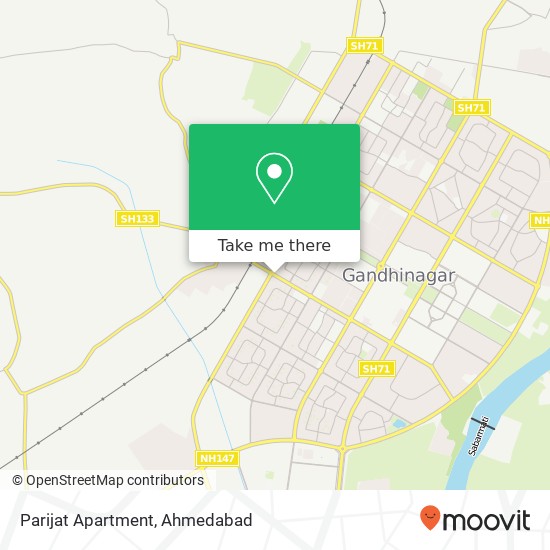 Parijat Apartment map
