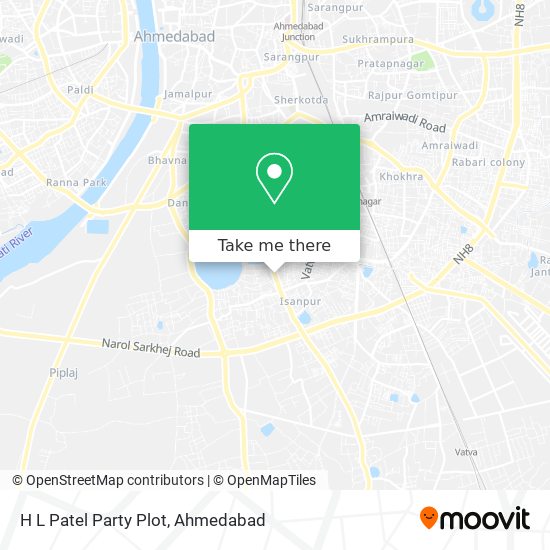 H L Patel Party Plot map