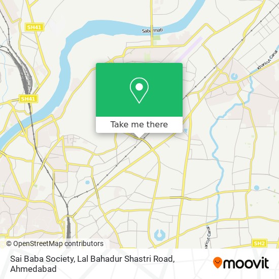 Sai Baba Society, Lal Bahadur Shastri Road map