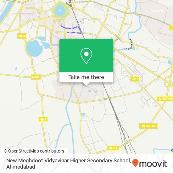 New Meghdoot Vidyavihar Higher Secondary School map