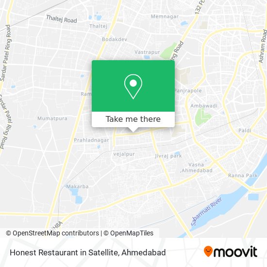 Honest Restaurant in Satellite map