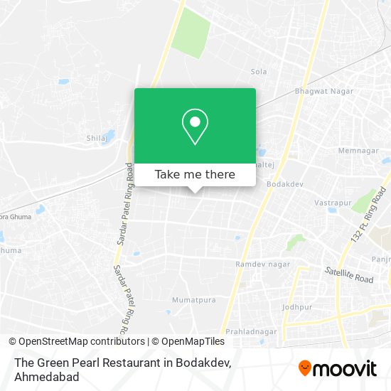 The Green Pearl Restaurant in Bodakdev map