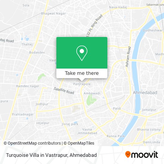 Turquoise Villa in Vastrapur map