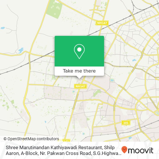 Shree Marutinandan Kathiyawadi Restaurant, Shilp Aaron, A-Block, Nr. Pakwan Cross Road, S.G.Highway map