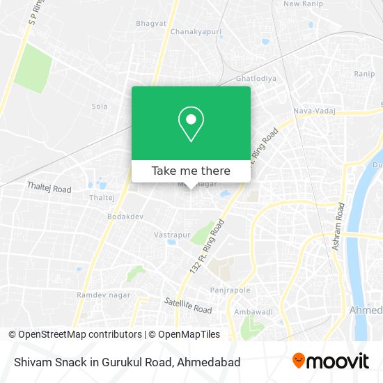Shivam Snack in Gurukul Road map