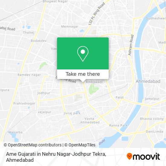 Ame Gujarati in Nehru Nagar-Jodhpur Tekra map