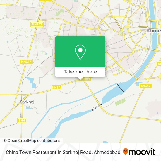 China Town Restaurant in Sarkhej Road map