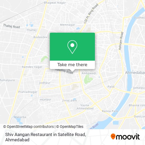 Shiv Aangan Restaurant in Satellite Road map