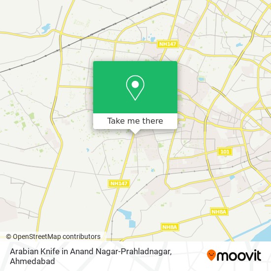 Arabian Knife in Anand Nagar-Prahladnagar map