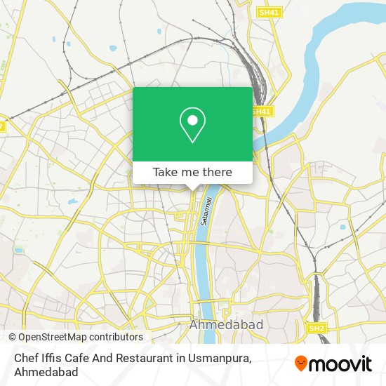 Chef Iffis Cafe And Restaurant in Usmanpura map
