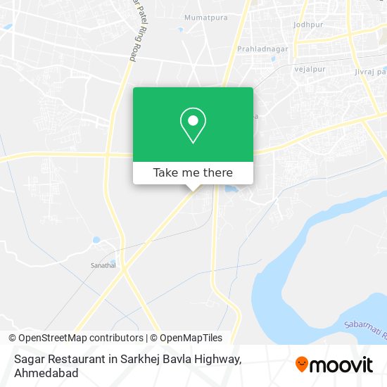 Sagar Restaurant in Sarkhej Bavla Highway map