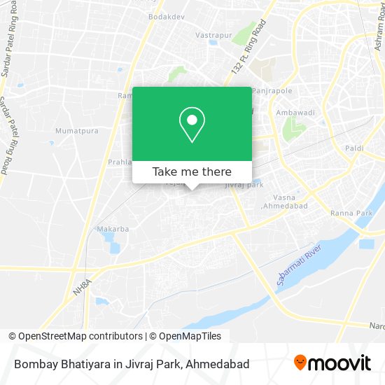 Bombay Bhatiyara in Jivraj Park map