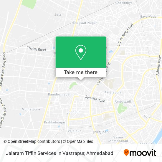 Jalaram Tiffin Services in Vastrapur map